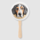 Bluetick Coonhound Hond 3D geïnspireerd Handwaaier (Achterkant)