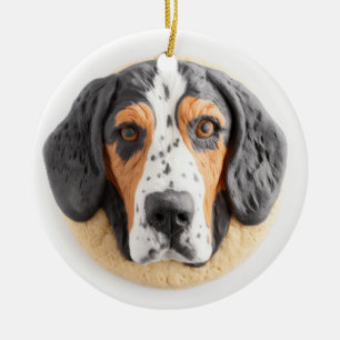 Bluetick Coonhound Hond 3D geïnspireerd Keramisch Ornament
