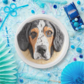 Bluetick Coonhound Hond 3D geïnspireerd Papieren Bordje (Feest)