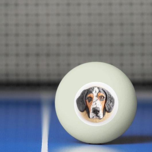 Bluetick Coonhound Hond 3D geïnspireerd Pingpongbal (Net)