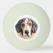 Bluetick Coonhound Hond 3D geïnspireerd Pingpongbal (Voorkant)