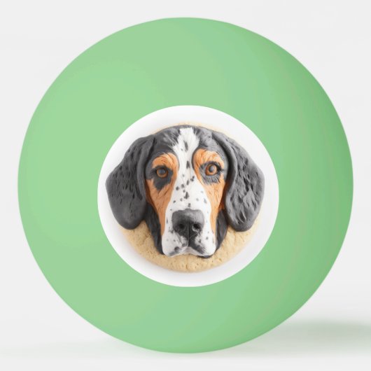 Bluetick Coonhound Hond 3D geïnspireerd Pingpongbal (Achterkant)