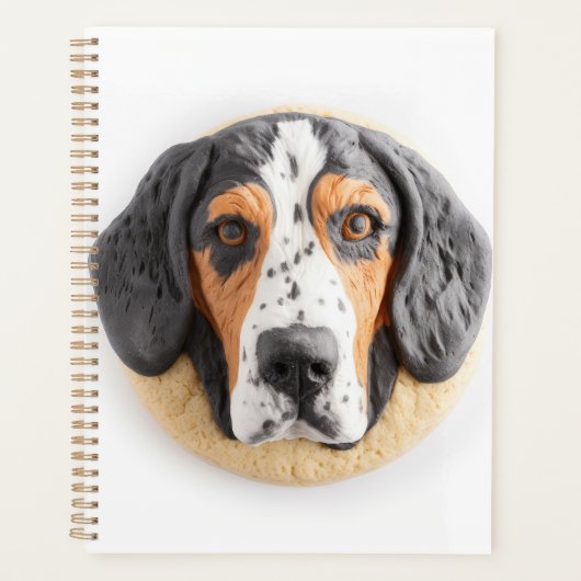 Bluetick Coonhound Hond 3D geïnspireerd Planner (Voorkant)