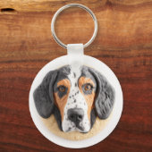 Bluetick Coonhound Hond 3D geïnspireerd Sleutelhanger (Achterkant)