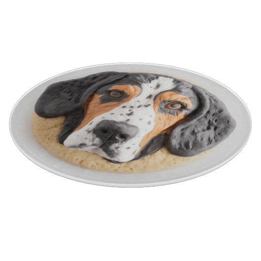 Bluetick Coonhound Hond 3D geïnspireerd Snijplank (Hoek)