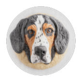 Bluetick Coonhound Hond 3D geïnspireerd Snijplank (Voorkant)
