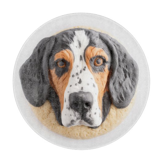 Bluetick Coonhound Hond 3D geïnspireerd Snijplank (Voorkant)
