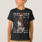 Bluetick Coonhound Hond Kerstman Hoed Kerstmis Lel T-shirt (Voorkant)