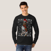 Bluetick Coonhound Hond Kerstman Hoed Kerstmis Lel T-shirt (Voorkant volledig)