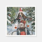 Bluetick Coonhound Hond Kerstmis Servet (Voorkant)