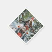 Bluetick Coonhound Hond Kerstmis Servet (Hoek)