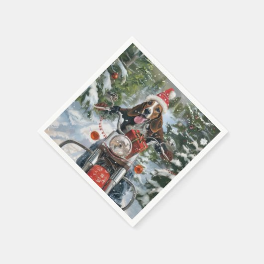 Bluetick Coonhound Hond Kerstmis Servet (Hoek)