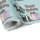 Bluetick Coonhound hond kleurrijk Cadeaupapier (Rol Hoek)