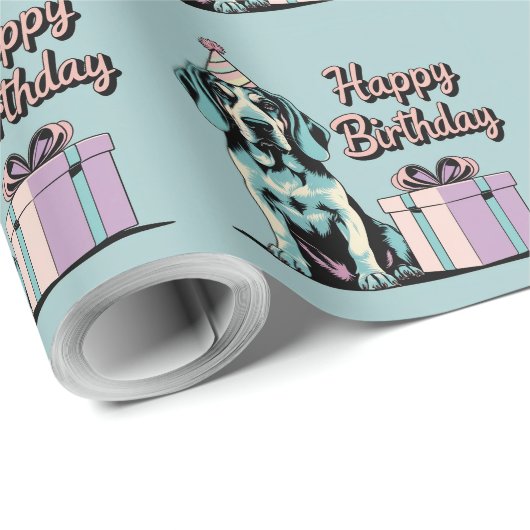 Bluetick Coonhound hond kleurrijk Cadeaupapier (Rol Hoek)