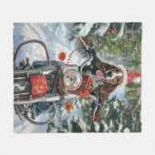 Bluetick Coonhound Hond Rijden Motorfiets Kerstmis Fleece Deken (Voorkant (Horizontaal))