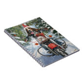 Bluetick Coonhound Hond Rijden Motorfiets Kerstmis Notitieboek (Rechterzijde)