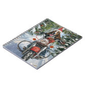 Bluetick Coonhound Hond Rijden Motorfiets Kerstmis Notitieboek (Linkerzijde)