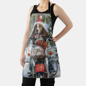 Bluetick Coonhound Hond Rijden Motorfiets Kerstmis Schort (Insitu)