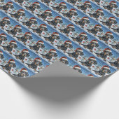 Bluetick Coonhound Hond Winter Wonderland Kerstmis Cadeaupapier (Hoek)