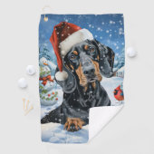 Bluetick Coonhound Hond Winter Wonderland Kerstmis Golfhanddoek (Insitu)