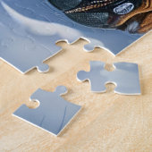 Bluetick Coonhound Hond Winter Wonderland Kerstmis Legpuzzel (Zijkant)