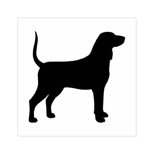 Bluetick Coonhound Hondenras Silhouette Rubberstempel (Afrduk)