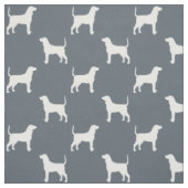 Bluetick Coonhound Hondenras Silhouettes Pattered Stof (Swatch)