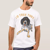 Bluetick Coonhound ID Tree die T-shirt (Voorkant)