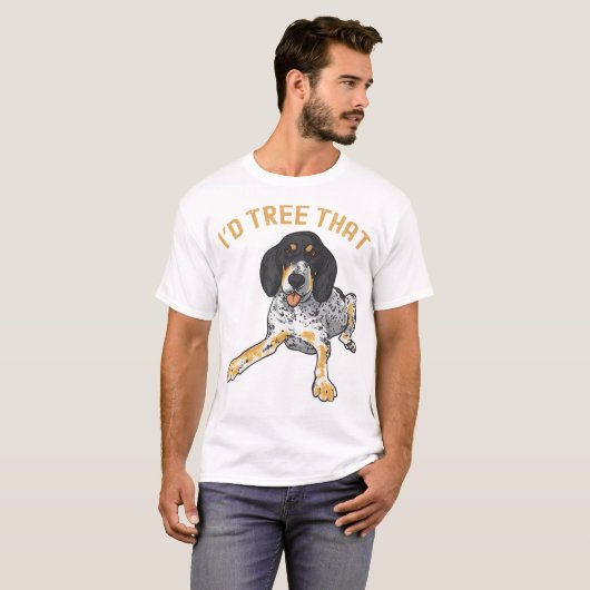 Bluetick Coonhound ID Tree die T-shirt (Voorkant volledig)