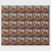 Bluetick Coonhound in Herfstbladeren Herfst Inspir Cadeaupapier (Vlak)