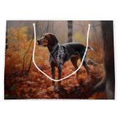 Bluetick Coonhound in Herfstbladeren Herfst Inspir Groot Cadeauzakje (Voorkant)