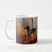 Bluetick Coonhound in Herfstbladeren Herfst Inspir Koffiemok (Links)