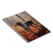 Bluetick Coonhound in Herfstbladeren Herfst Inspir Notitieboek (Rechterzijde)