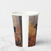 Bluetick Coonhound in Herfstbladeren Herfst Inspir Papieren Bekers (Links)