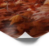 Bluetick Coonhound in Herfstbladeren Herfst Inspir Perfect Poster (Hoek)