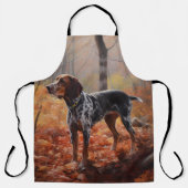Bluetick Coonhound in Herfstbladeren Herfst Inspir Schort (Voorkant)