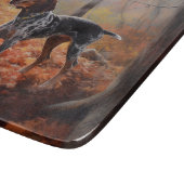 Bluetick Coonhound in Herfstbladeren Herfst Inspir Snijplank (Hoek)