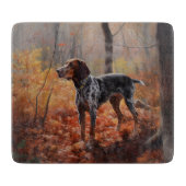 Bluetick Coonhound in Herfstbladeren Herfst Inspir Snijplank (Voorkant)