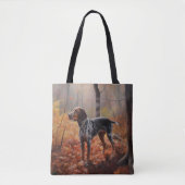 Bluetick Coonhound in Herfstbladeren Herfst Inspir Tote Bag (Voorkant)
