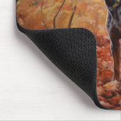 Bluetick Coonhound in herfstbladeren inspireren Muismat (Hoek)