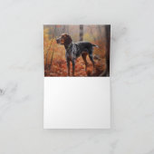 Bluetick Coonhound in herfstbladeren val inspireer Kaart (Binnen)