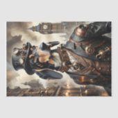 Bluetick Coonhound in Steampunk -Decoupage- Tissuepapier (Voorkant)