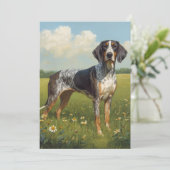 Bluetick Coonhound Kaart (Staand voorkant)