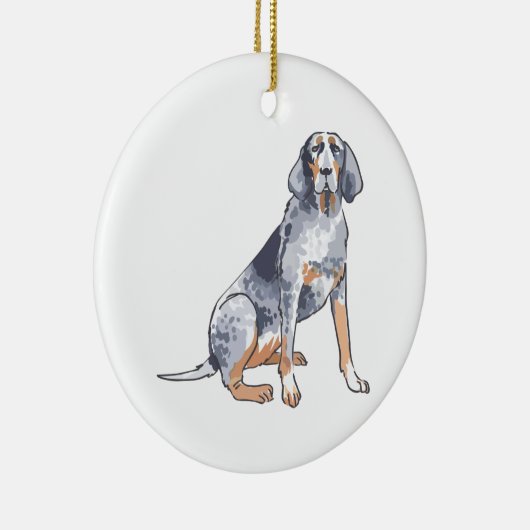 Bluetick Coonhound Keramisch Ornament (Rechts)