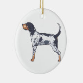 Bluetick Coonhound Keramisch Ornament (Rechts)
