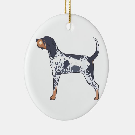 Bluetick Coonhound Keramisch Ornament (Rechts)