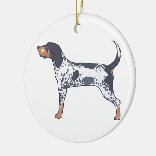 Bluetick Coonhound Keramisch Ornament (Links)