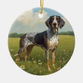 Bluetick Coonhound Keramisch Ornament (Voorkant)