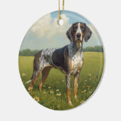 Bluetick Coonhound Keramisch Ornament (Links)