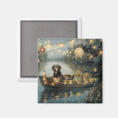 Bluetick Coonhound Kerst Feestelijke Reis Magneet (Voorkant / Achterkant)